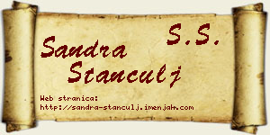 Sandra Stančulj vizit kartica